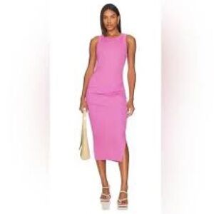 Michael Stars Wren midi dress size L BNWT beautiful pink/purple